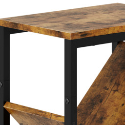 Living and Home 9 Shelf Black and Dark Wood Freestanding Tree Bookcase - Brown - Wilko - thumbnail 7