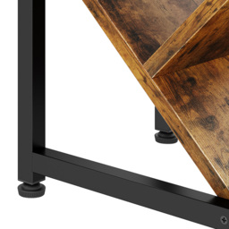 Living and Home 9 Shelf Black and Dark Wood Freestanding Tree Bookcase - Brown - Wilko - thumbnail 4