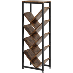Living and Home 9 Shelf Black and Dark Wood Freestanding Tree Bookcase - Brown - Wilko - thumbnail 3