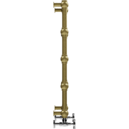 Terma Retro 501BTU Brushed Brass Heated Towel Rail 800 x 504mm - Size: 80 x 50.4 x 10.2cm - Gold - Wilko - thumbnail 6