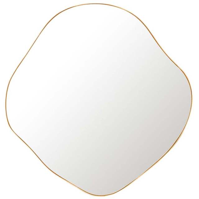 Furniturebox Mila Gold Irregular Pebble Wall Mirror 100 x 97cm - Wilko - image 1
