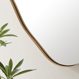 Furniturebox Mila Gold Irregular Pebble Wall Mirror 100 x 97cm - Wilko - thumbnail 6