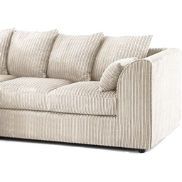 Portland Luxor 4 Seater Cream Jumbo Cord Left Hand L Shape Corner Sofa - Wilko - thumbnail 4