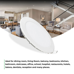 ENER-J 12W 4000K Recessed Round LED Mini Panel Downlight - Size: 2.2 x 3 x 18.5cm - White - Wilko - thumbnail 4