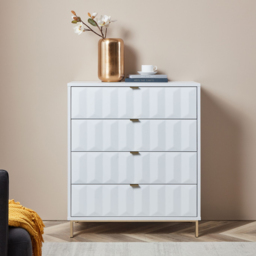 Lara 4 Drawer White Chest of Drawers - Wilko - thumbnail 6