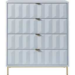 Lara 4 Drawer White Chest of Drawers - Wilko - thumbnail 4