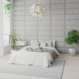 Aspire EasyMount Storm Pure Pastel Cotton Upholstered Wall Mounted Headboard Panels 4 Pack - Grey - Aspire Beds - Wilko - thumbnail 3