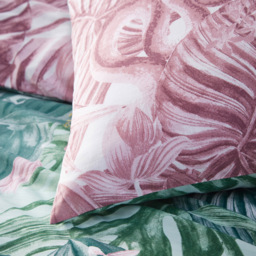 furn. Medinilla Single Mint and Lilac Tropical Duvet Cover Set - Multi - Wilko - thumbnail 5