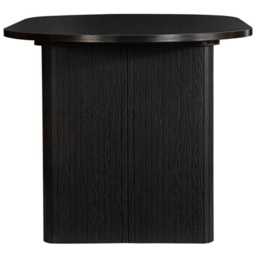 Birlea Axel 4 Seater Oval Fluted Dining Table Black - Size: 75 x 160 x 90cm - SleepSoul - Wilko - thumbnail 5