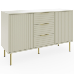 GFW Nervata Cream Sideboard - Size: 72.5 x 116 x 39cm - Wilko - thumbnail 3