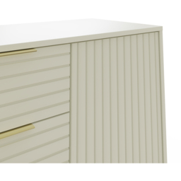 GFW Nervata Cream Sideboard - Size: 72.5 x 116 x 39cm - Wilko - thumbnail 7