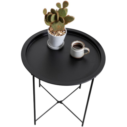 Noa and Nani Solid Black Foldable Garden Tray Table - Size: 35 x 194.1 x 139.4cm - Wilko - thumbnail 3