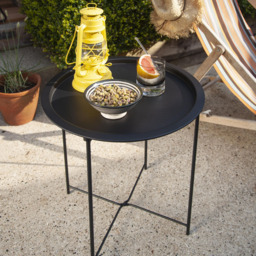 Noa and Nani Solid Black Foldable Garden Tray Table - Size: 35 x 194.1 x 139.4cm - Wilko - thumbnail 5