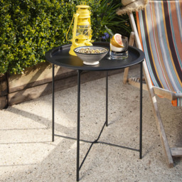 Noa and Nani Solid Black Foldable Garden Tray Table - Size: 35 x 194.1 x 139.4cm - Wilko - thumbnail 6