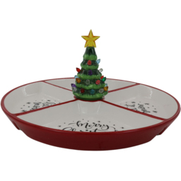 Grazing Dish with LED Tree - White and Red - Wilko - thumbnail 4
