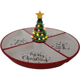 Grazing Dish with LED Tree - White and Red - Wilko - thumbnail 1