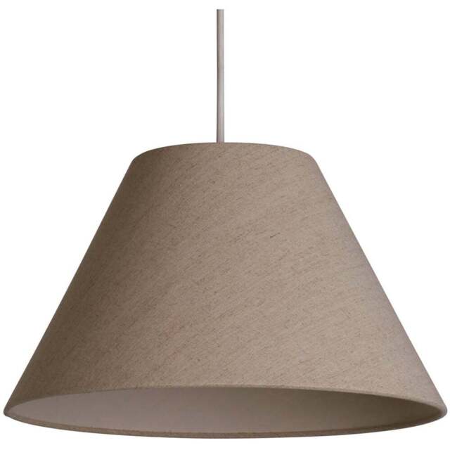 Lighting Collection Luna Linen Natural Tapered Shade - Size: 22.5 x 38 x 38cm - Cream - Wilko - image 1