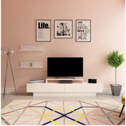 Decorotika Lusi 2 Door White TV Unit - Size: 40.5 x 180 x 30.5cm - Wilko - thumbnail 7