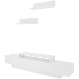 Decorotika Lusi 2 Door White TV Unit - Size: 40.5 x 180 x 30.5cm - Wilko - thumbnail 3