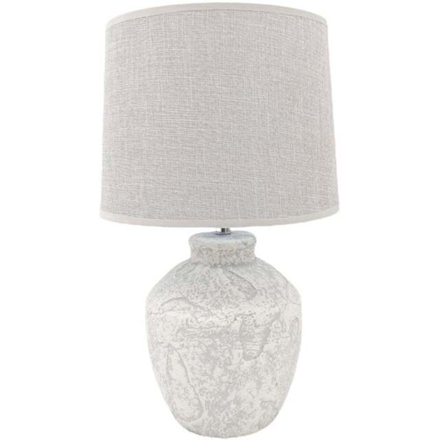 Acacia Home 51cm Rustic Ceramic Modern Table Lamp with Fabric Shade - Size: 51 x 20 x 20cm - Multi - Wilko - image 1