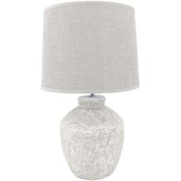 Acacia Home 51cm Rustic Ceramic Modern Table Lamp with Fabric Shade - Size: 51 x 20 x 20cm - Multi - Wilko
