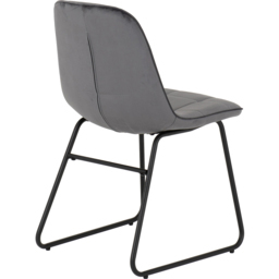 Seconique Marlow and Lukas 4 Seater Dining Set Black Marble and Grey Velvet - Black Marble/Grey Velvet - Wilko - thumbnail 7