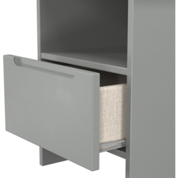 Crowndale Milan Single Drawer Single Shelf Dusk Grey Lamp Table Ready Assembled - Size: 50 x 44 x 44cm - Wilko - thumbnail 7