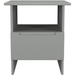 Crowndale Milan Single Drawer Single Shelf Dusk Grey Lamp Table Ready Assembled - Size: 50 x 44 x 44cm - Wilko - thumbnail 3