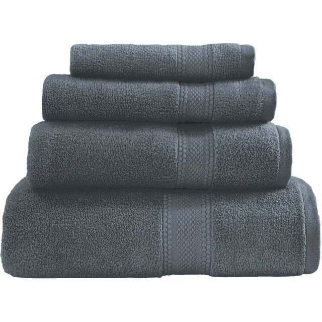 Divante Deluxe Cotton Dark Grey Bath Sheet - Wilko - image 1