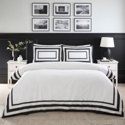 Oxford Border Duvet Set Monochrome King - Divante - Wilko - thumbnail 1