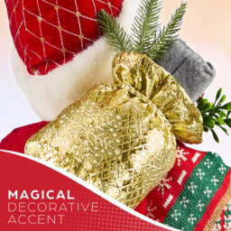 The Christmas Workshop Standing Santa Claus Decoration with Gift Sack 3.2ft - Size: 97 x 32 x 25cm - Red - Wilko - thumbnail 6