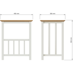 FWStyle Taberno Linen Magazine Table - White - Wilko - thumbnail 6