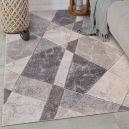 Milano Axel Contemporary Rug - Neutral - Wilko - thumbnail 2