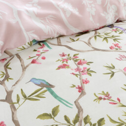 Cherry Blossom Birds Duvet Set Pink Double - Divante - Wilko - thumbnail 6