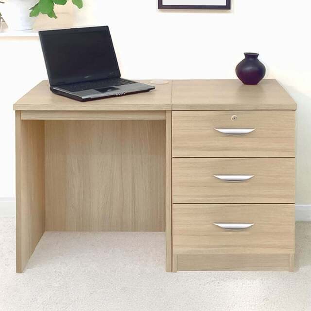 R White Cabinets 3 Drawer Brown Set-03 Desk - Size: 72.8 x 107.9 x 54cm - Wilko - image 1