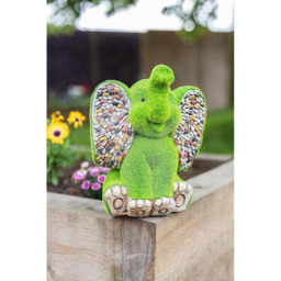 Marco Paul Stone and Grass Effect Resin Elephant Garden Ornament - Size: 35 x 29 x 10cm - Green - Wilko - thumbnail 6
