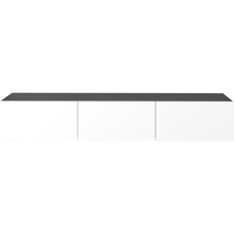 Decortie Francy 3 Door Anthracite and White Wall Mounted TV Unit - Size: 30 x 180 x 32cm - Multi - Wilko - thumbnail 3