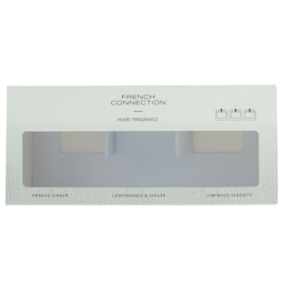 French Connection Wooden Collection Scented Candle 3 Piece Gift Set - Size: 9.8 x 7.3 x 20.8cm - n/a - Wilko - thumbnail 4