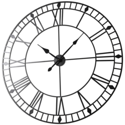 EOS Black Skeleton Wall Clock with Roman Numerals 100cm - Size: 100 x 100 x 2cm - Home Garden Direct - Wilko - thumbnail 4