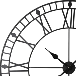 EOS Black Skeleton Wall Clock with Roman Numerals 100cm - Size: 100 x 100 x 2cm - Home Garden Direct - Wilko - thumbnail 5