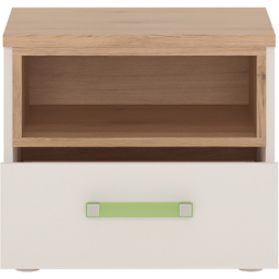 Florence 4KIDS Single Drawer Bedside Cabinet with Lemon Handles - White - Furniture to Go - Wilko - thumbnail 4