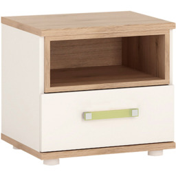 Florence 4KIDS Single Drawer Bedside Cabinet with Lemon Handles - White - Furniture to Go - Wilko - thumbnail 3