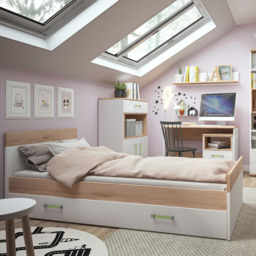 Florence 4KIDS Single Drawer Bedside Cabinet with Lemon Handles - White - Furniture to Go - Wilko - thumbnail 5