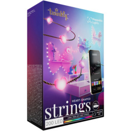 Twinkly 200 RGB Heart Shaped LED Smart Transparent Cable USB String Light 12m - Size: 12 x 5.6 x 18cm - n/a - Wilko - thumbnail 3
