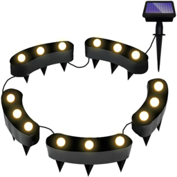 Garden Gear 5 Pack Warm White LED Solar Stake Light - Size: 5 x 9 x 2cm - Black - Wilko - thumbnail 1