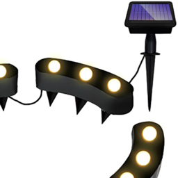 Garden Gear 5 Pack Warm White LED Solar Stake Light - Size: 5 x 9 x 2cm - Black - Wilko - thumbnail 4