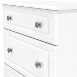 Crowndale Pembroke 3 Drawer Matt White Deep Chest of Drawers Ready Assembled - White Matt - Wilko - thumbnail 6