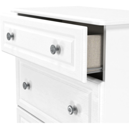 Crowndale Pembroke 3 Drawer Matt White Deep Chest of Drawers Ready Assembled - White Matt - Wilko - thumbnail 7