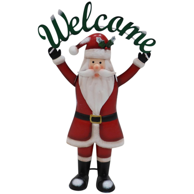 Welcome Santa Decoration - Red - Sleigh Bells Ring - Wilko - image 1