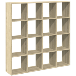 vidaXL 16 Shelf Sonoma Oak Bookcase - Size: 137.5 x 29 x 137.5cm - Brown - Wilko - thumbnail 3